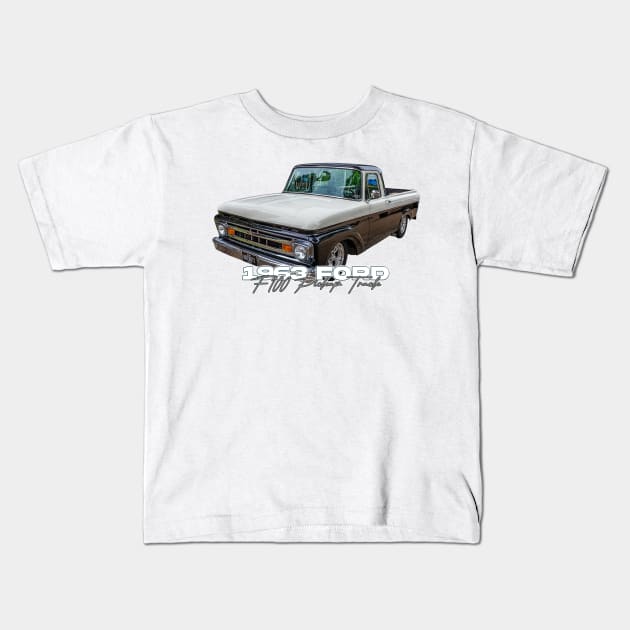 1963 Ford F100 Pickup Truck Kids T-Shirt by Gestalt Imagery